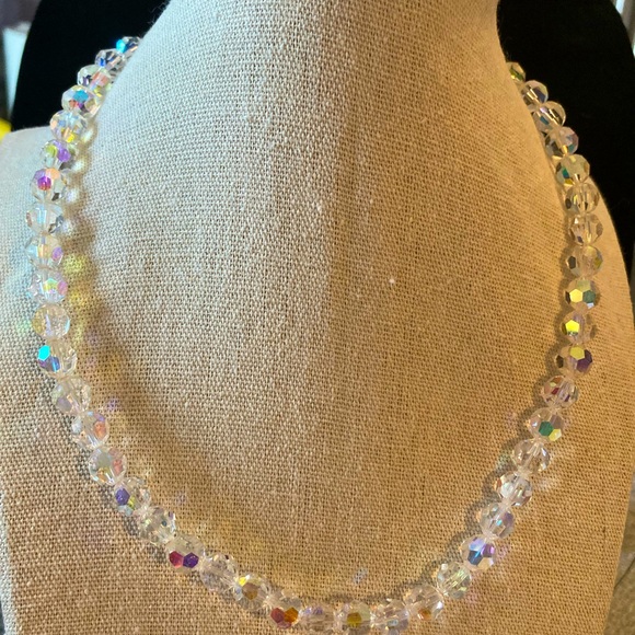 S.A.L Swarovski Vintage Aurora Borealis Choker. Perfect Like New condition. - Picture 4 of 14